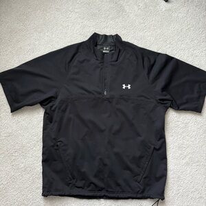 Under Armour Men's Shirt Jacket Short Sleeve Windbreaker Black Size XL